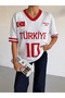 V-Neck Turkey Written Special Moon Star Design Suit Cotton Knitwear