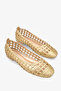 Rabrasa Women's Knitted Ballerinas - Gold - 2