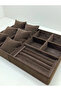 Oslo Model Suede Coated Brown Color 24/34 cm Padded Jewelry Display Stand - 4