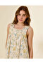 Women Ivory And Yellow Floral Nightgown - 3
