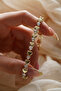 Gold Color Heart and Stone Classic Bracelet - 4