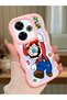 Poco M6 4g Compatible Case Camera Protector Pink Silicone Couple Phone Case Mario Pattern