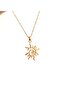 High Quality Large Size Sun Steel Necklace (45+5 cm) - 2