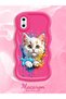 iPhone X Compatible Case Camera Protector Red Silicone Couple Phone Case Cat Pattern - 2