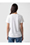 Original Oval Collar Printed Women's T-Shirt - 4