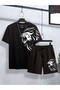 Unisex Oversize Shorts Set Short Sleeve T-Shirt Comfortable Fit Summer Casual Sports