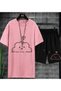Unisex Oversize Shorts Set Short Sleeve T-Shirt Comfortable Fit Summer Casual Sports