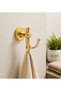 Gold Robe Hanger Gold Hanger Brass Premium Stainless Bathroom Hanger - 2