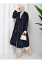 Double Button Windbreaker Hijab Trench Coat Rc3143 - 4