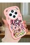 Redmi 14C Compatible Case Camera Protector Pink Silicone Couple Phone Case Floral Pattern