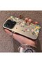 Redmi 9C Compatible Silicone Edge Hard Back Case Couple Phone Case with Floral Pattern - 2