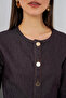 Women's Belted Long Denim Dress 1545 - Brown - 4
