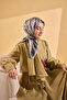 وشاح من الحرير المزخرف بنقشة التويل 11527 نمط مختلط 02-رمادي-حجر - 2