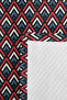 Geometric Black Young Room Single Pique Set - Modern Navy Blue Red 160X220 cm Bedspread - 7