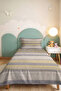 Gray Striped Geometric Single Pique Set - Modern Yellow Beige 160X220 cm Quilted Bedspread - 4