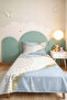 Blue Geometric Modern Young Room Single Pique Set-White Gold 160X220 cm Quilted Bedspread - 5