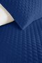 Plain Navy Blue Color Single Decorative Pique Set - Quilted Plain Blue 160X220 cm Bedspread - 3