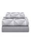 Single Duvet Cover Set Gray Geometric Patterned Duvet Cover Set with Gray Sheets and Pillowcases - 2