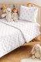 Polka Dot Pastel Pink Girls' Pique Set-Minimal White Baby Room Bedspread-160X220 cm - 2