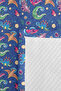 Blue Dinosaur Space Boys' Room Single Pique Set - Galaxy Purple 160X220 cm Bedspread - 7