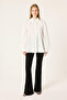 Balon Sleeves, Ruched Detail, Belted Shirt