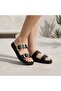 Women's Double Belted Adjustable Buckle Premium Slippers 519K-349Z