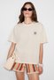 Sahara Women's Soft and 100% Organic Cotton Vanilla T-Shirt with Print Detail - 2