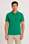 Men's Polo Neck T-Shirt 100% Cotton Green Regular Fit - 6