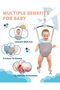Baby Doorway Jumpers, Sturdy Johnny Jumper w/Adjustable Strap, Soft Baby Johnny Bouncer w/Seat Bag, Grey - 3