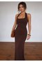 Fit Cut Halter Neck Maxi Dress - 2