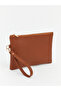Beige Leather Look Women's Handbag (S6) - 2
