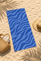 Blue Wave Stripe Patterned 70X150 Beach Towel - 6
