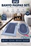 Set of 2 Super Absorbent Bath Mats – Quick-Drying Bath and Toilet Mat with Non-Slip Base 58X38 cm