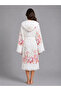 100% Cotton Muslin Bathrobe Fuchsia Floral – Breathable, Ultra Light, Quick-Drying Summer Bathrobe - 4