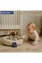 Heart Dog Bed Large - Beige - Premium Circular Bolstered Pet Bed with Sustainable Filling & Machine Washable Fabric – 105 x 65 x 15 cm - 2