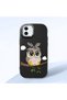 iPhone 12 Mini Compatible Case Camera Protector Black Silicone Couple Phone Case Owl Patterned