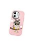 Infinix Hot 50I Compatible Case Camera Protective Pink Silicone Couple Phone Case Owl Patterned - 3
