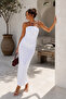 Women's White 100% Cotton Special Design Blouse & Skirt Two-Piece Set - 2