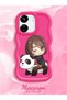 Poco C65 Compatible Case Camera Protector Red Silicone Couple Phone Case Panda Pattern - 2