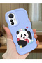Mi 12 Lite Compatible Case Camera Protective Blue Silicone Couple Phone Case Panda Pattern