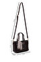 Women's Faux Leather Brown Shoulder Bag - 2