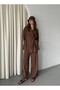 Brown Romna Raw Linen Jacket and Trousers Set - 2Y8447 - 7
