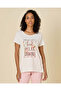 Women White and Pink And Printed Pyjama Set - 2