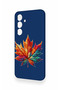 Samsung S24 Compatible Colorful Leaf Patterned Silicone Case - 4