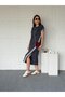 Cross-Striped Washable Modal Dress - 8