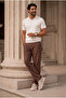 Newman Regular Fit Buttoned Polo Collar Viscose Knitwear Men's T-Shirt - Ecru - 2