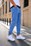 Men's Straight Jeans with Elastic Cuffs - 5