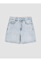 Indigo Regular Fit Women's Jean Shorts - 4