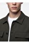 Xside Khaki Comfortable Fit Shirt Collar Men's Jacket - 3