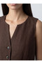 Nevavm Women's Classic Vest with Linen Blend with a Difference - 3